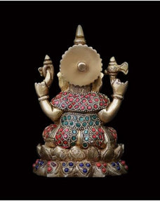 Spiritual Brass Ganesha Statue Idol Figurine Elephant God Son of Lord Shiva Home Décor Daily Worship Temple Corner