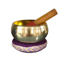 Tibetan Buddhist Prayer Instruments With Wooden Stick & Cushion For Meditation Bowl Music Therapy Musical Instruments.