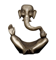 Beautiful Dual Tone Color Ganesha Statue Brass God Ganesh Lord Elephant.