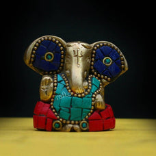 Spiritual Brass Ganesh statue, 5CM Small Ganesh idol, Elephant God, Siddhi Vinayak God