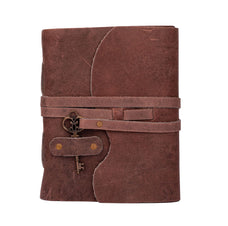 Vintage Handmade Leather Journal | Premium Antique Key Closure