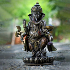 Resin Ganesh statue- 20CM Ganesha Statue, Ganpati Idol, Ganesh Figurine