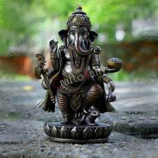 Resin Ganesh statue- 20CM Ganesha Statue, Ganpati Idol, Ganesh Figurine