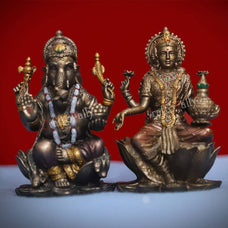 Resin Lakshmi Ganesh 3.5 Inch/ 8.5 CM Statue