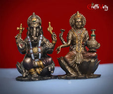Resin Lakshmi Ganesh 3.5 Inch/ 8.5 CM Statue