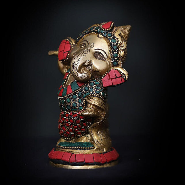 Brass Ganesha Statue, 6.5