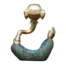 Ganesha Statue In Brass Modern Ganesha Idol Lord Ganesh Elephant God Ganapathi Sculpture Figurine Ganpati Vinayaka Murti Home Decor Gifts