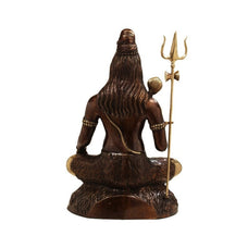 Large Shiva Idol, Brass Shiva Statue, Big Adiyogi Lingam Figurine, Lord Mahadev Sculpture, Divine Hindu God Birthday Home Decor Wedding Gift.